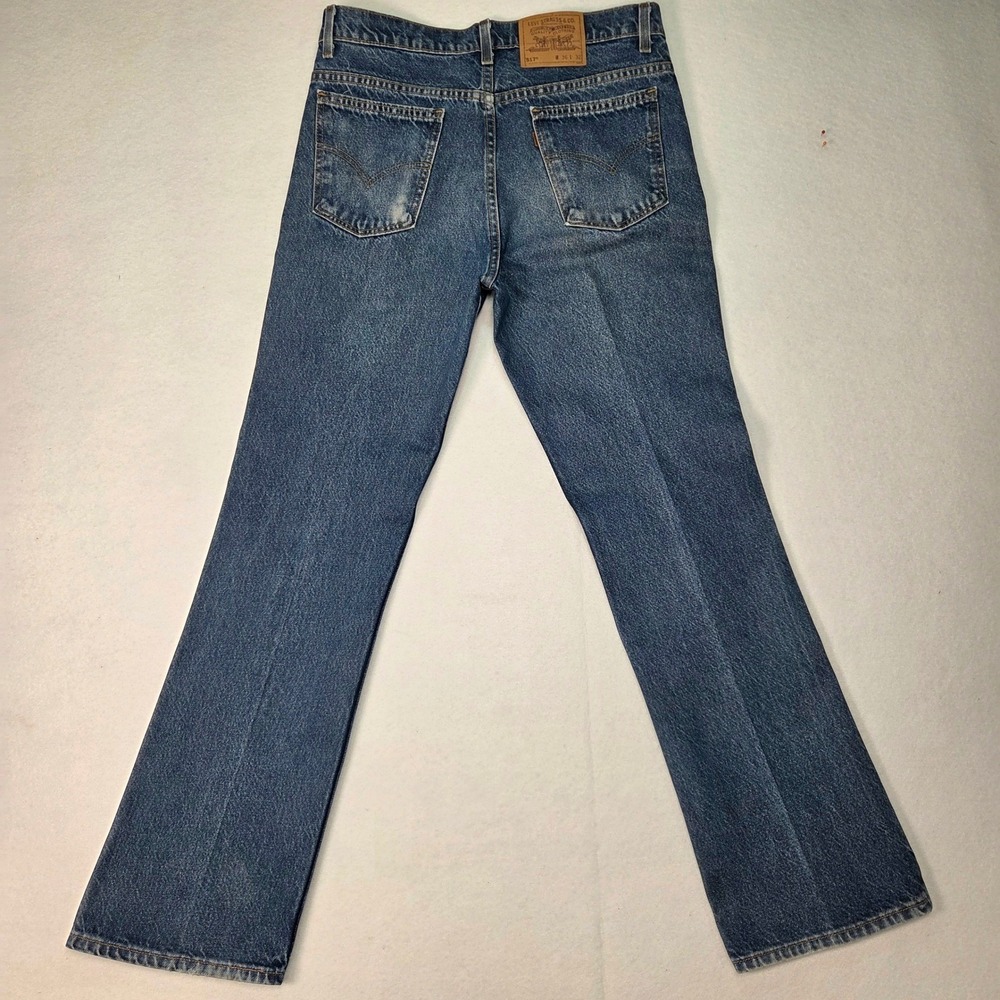 Vtg Levi's 90's 517 Orange Tab Bootcut Made in USA Jeans 36x32 (34×32) Blue 1996 - Picture 2 of 16